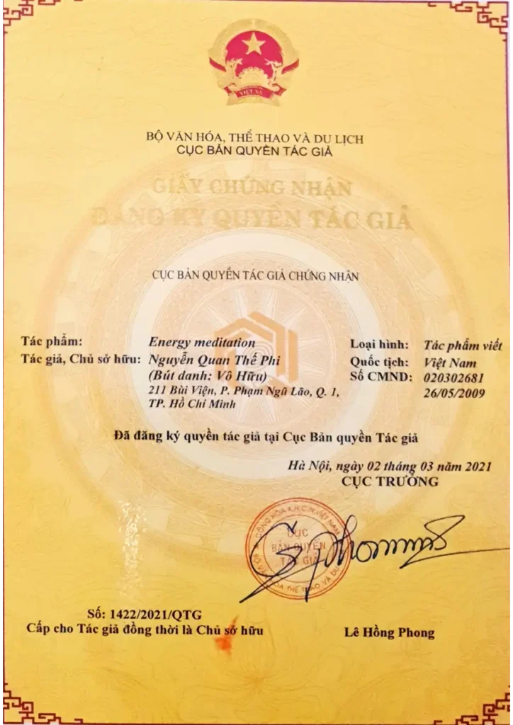 Ban quyen tac gia energy meditation